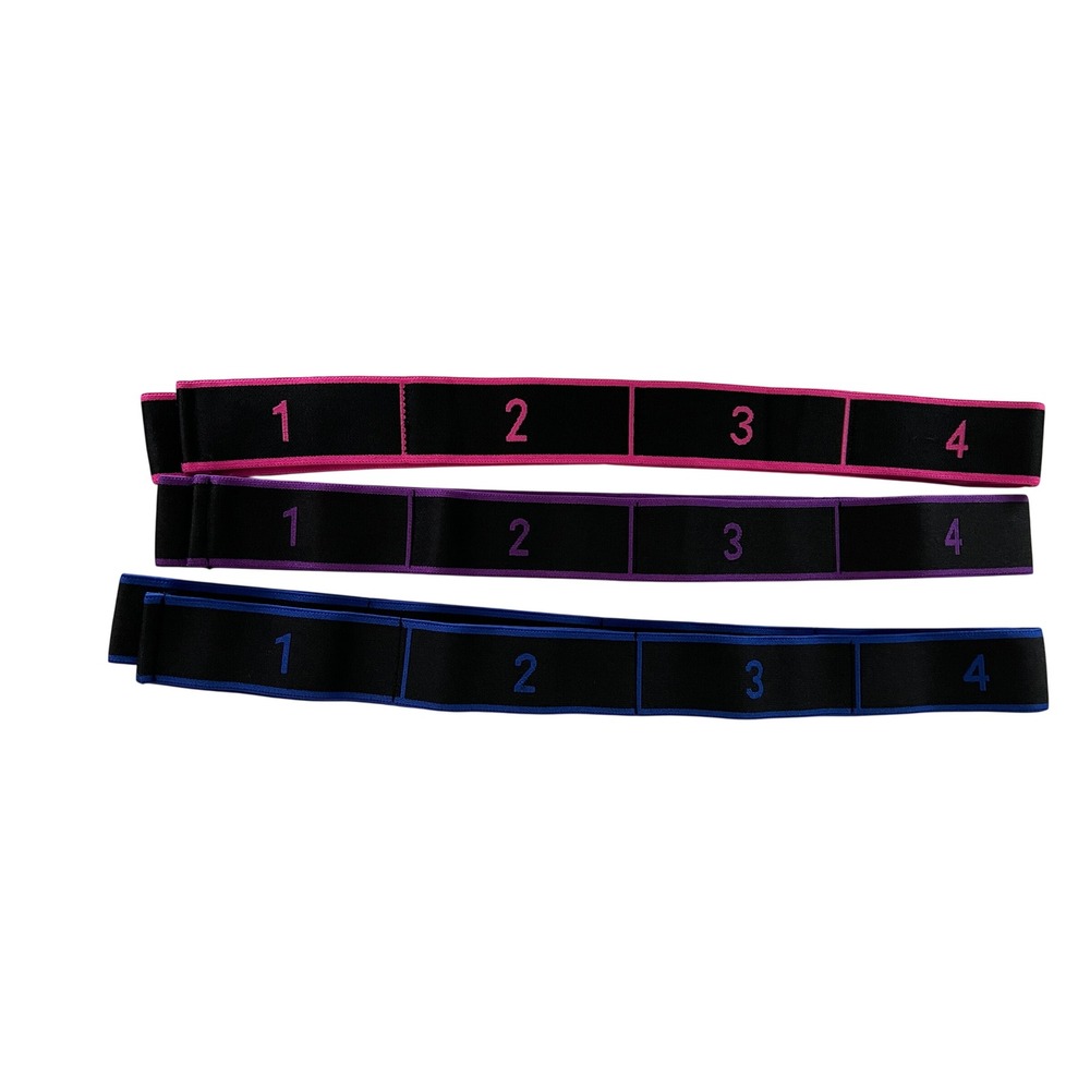 3 Pack Multi Loop Fitness Resistance Bands Stretching Shaping Yoga Pilates Black